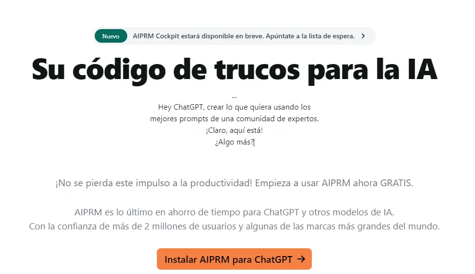AIPRM Herramienta gratuita de IA
