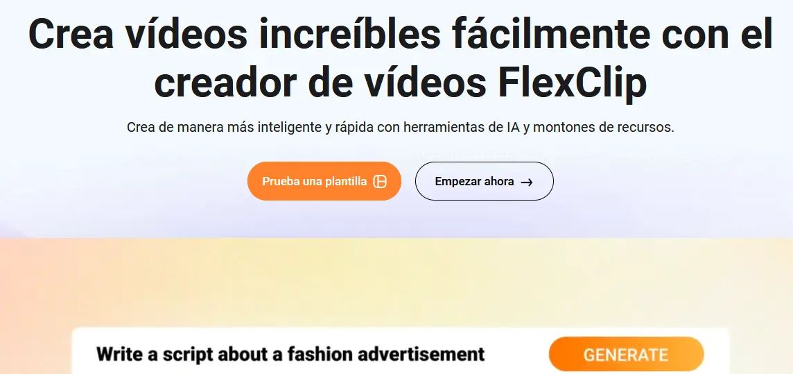 FlexClip Herramienta gratuita de IA