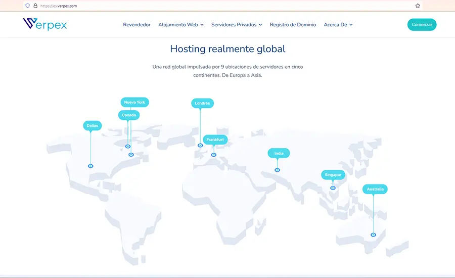 Verpex Hosting servidores