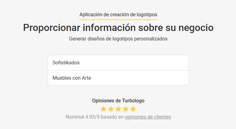 Información de tu negocio Turbologo