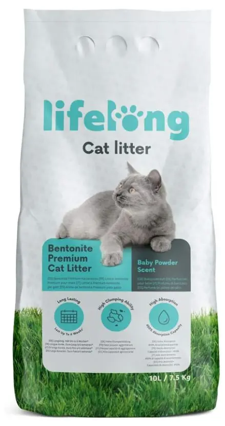Arena para gatos de bentonita (10 L / 7.5 kg)