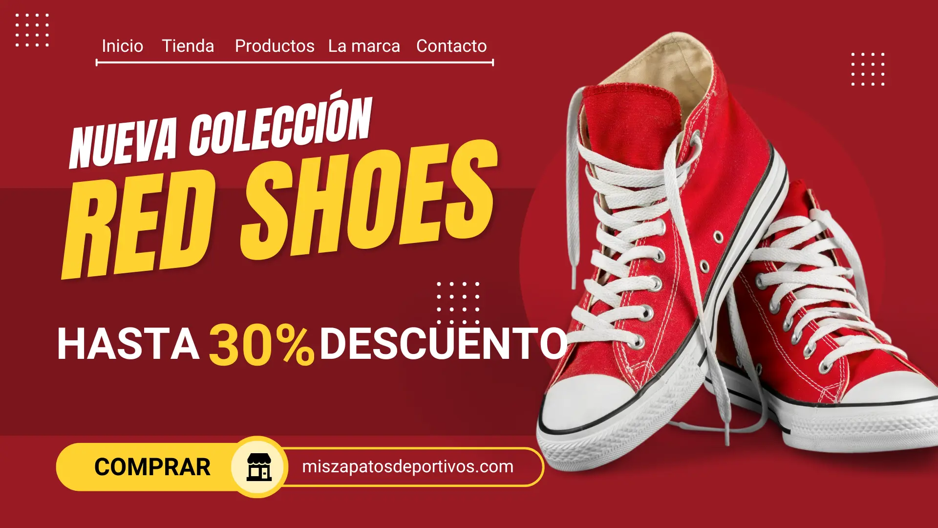 Página web de ejemplo para zapatillas deportivas