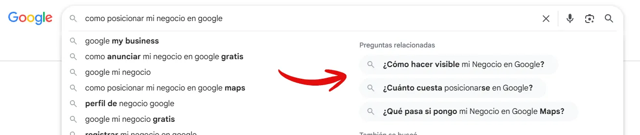 Preguntas relacionadas - Cómo posicionarse en Google sin pagar