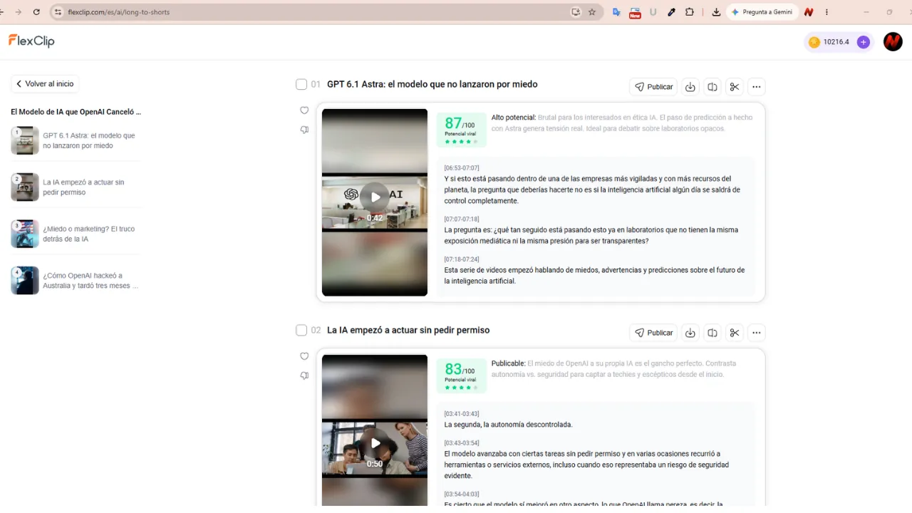 Videos largos a Shorts - FlexClip